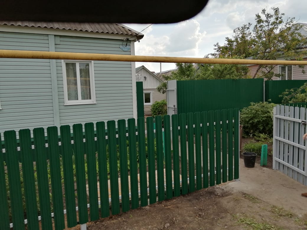 Комбинированный забор 25м штакетник и профлист, ворота, калитка фото5 в Алматы
