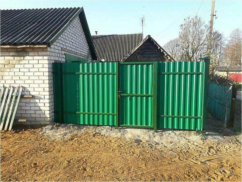Забор, ворота, калитка из зеленого профлиста 150м фото 1 в Алматы