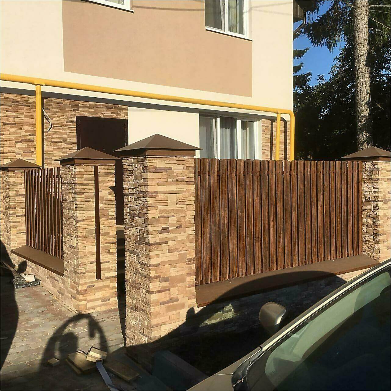 забор из штакетника 70м каштан фото3 в Алматы