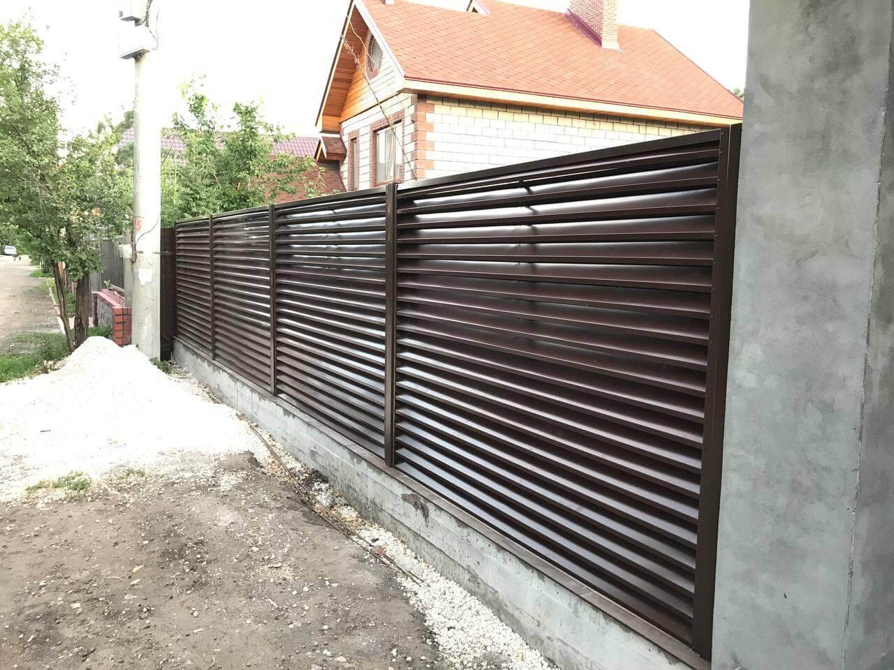 забор-жалюзи Шоколад двухсторонний фото1 в Алматы