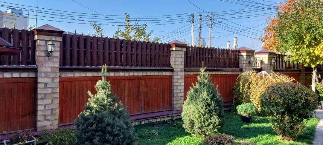 Забор из штакетника 90м Красный Каштан фото1 в Алматы
