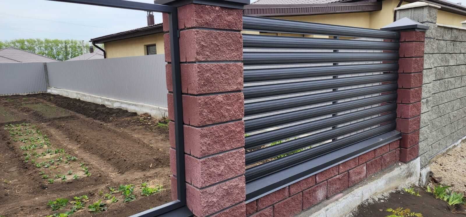 Забор-ранчо из штакетника 21м RAL7024/7024 Серый Графит МАТТЕ фото 7 в Алматы