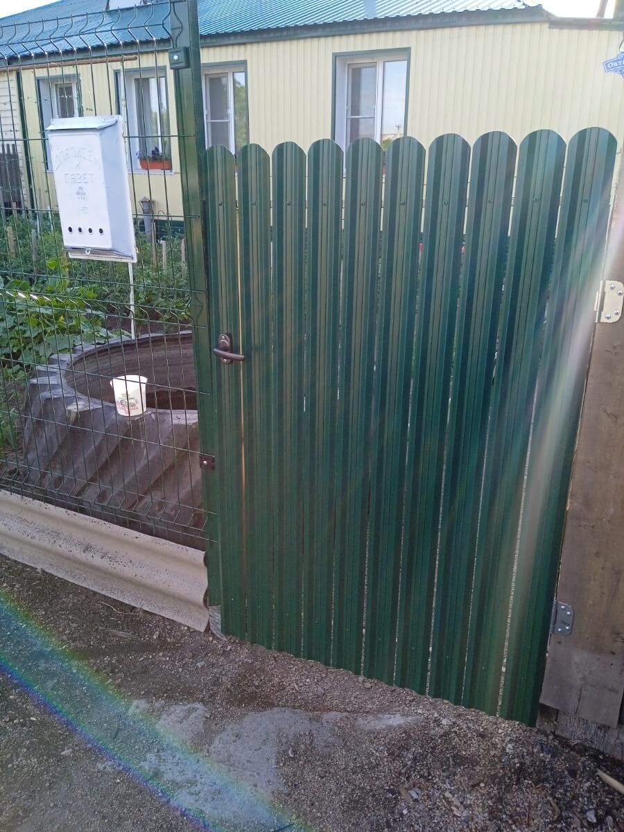 Калитка из штакетника ЭКО-М RAL6005/6005 Зеленый Мох двусторонний в Алматы