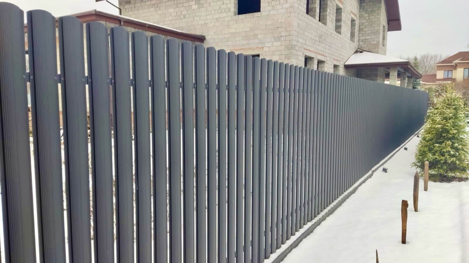 Забор из евроштакетника 33м RAL7024/7024 Серый Графит двусторонний МАТТЕ в Алматы