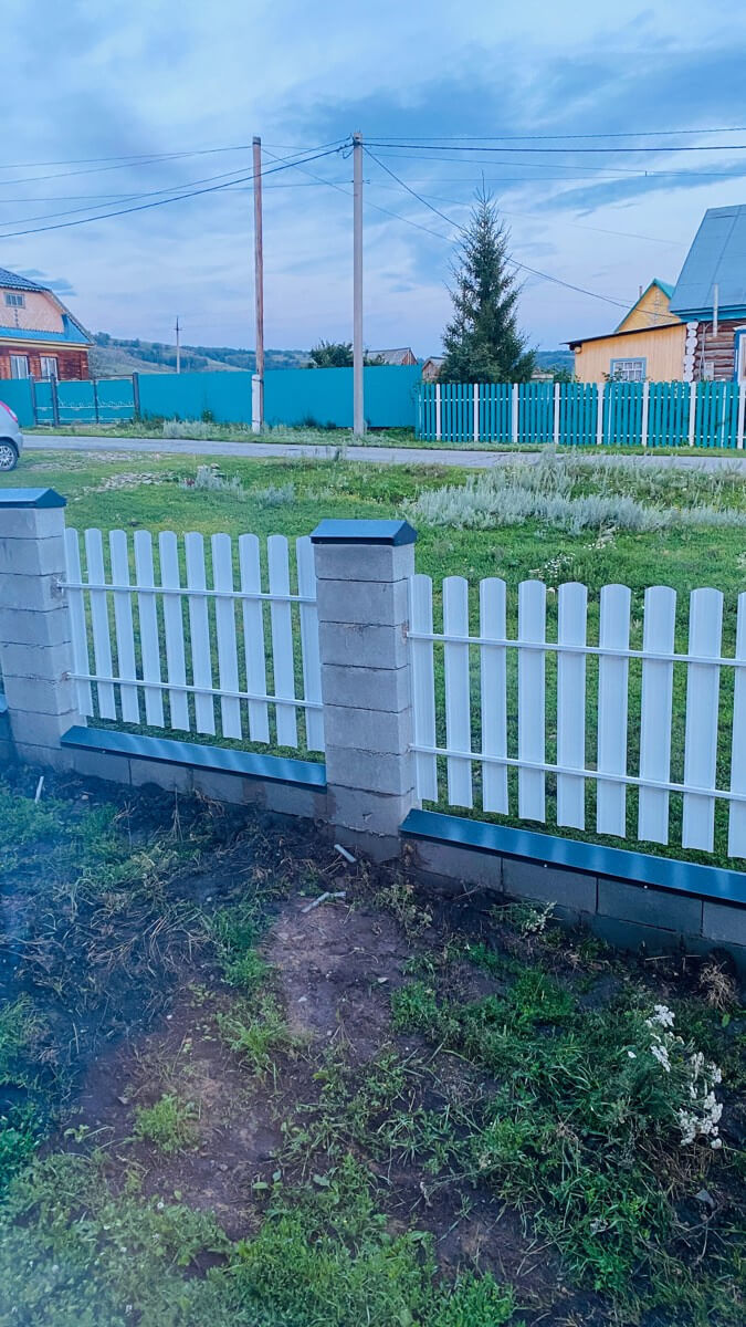 Забор из евроштакетника 16м RAL9003/9003 Белый двусторонний фото 6 в Алматы