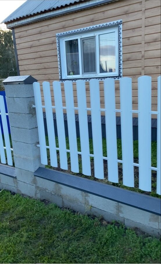 Забор из евроштакетника 16м RAL9003/9003 Белый двусторонний фото 2 в Алматы