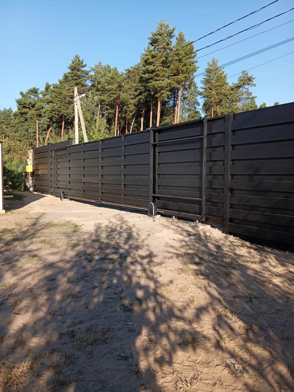 Забор-ранчо из металлопланкена 37м RAL9005 Черный МАТТЕ фото 2 в Алматы