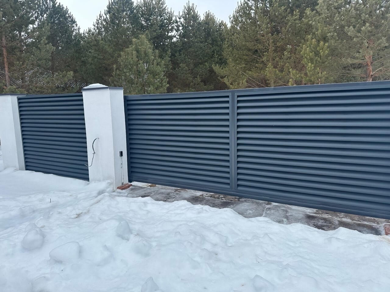 Забор-жалюзи 76м RAL7024/7024 Серый Графит двусторонний МАТТЕ в Алматы