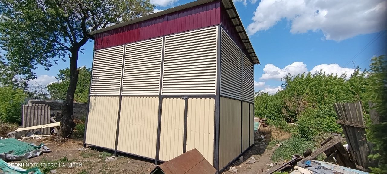 Сенник из ламелей еврожалюзи RAL1015 Слоновая Кость фото 2 в Алматы