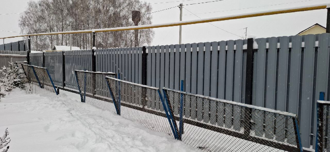 Забор из евроштакетника 27м RAL7024 Серый Графит МАТТЕ фото 5 в Алматы